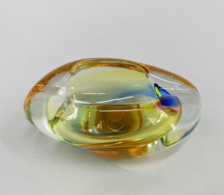 Bohemian Art Glass Ashtray from Novy Bor Glassworks, 1960s-TZ-1752845