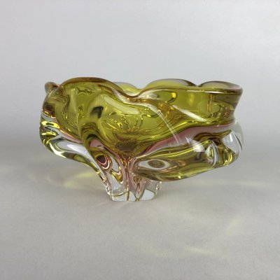 Bohemian Art Glass Bowl or Ashtray by Josef Hospodka, 1960s-TZ-1355404