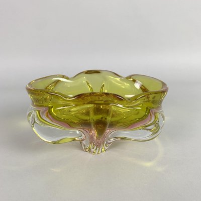 Bohemian Art Glass Bowl or Ashtray by Josef Hospodka, 1960s-TZ-1355404