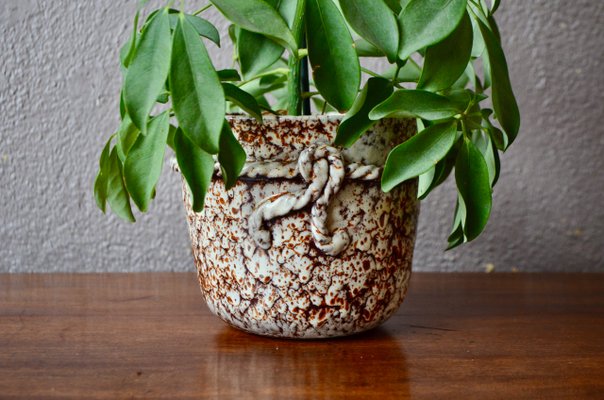 Bohemian Ceramic Cache Pot by the Potters of Accolay-AIU-1107645