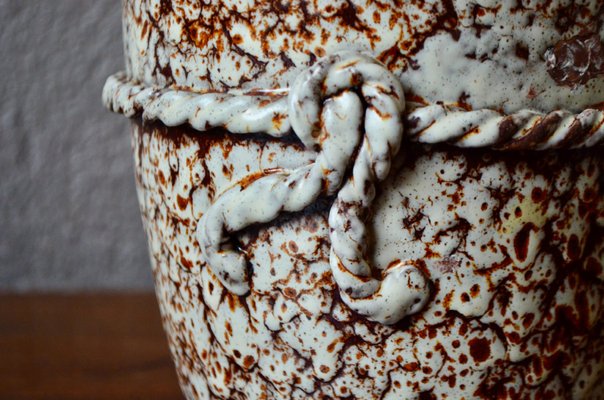 Bohemian Ceramic Cache Pot by the Potters of Accolay-AIU-1107645