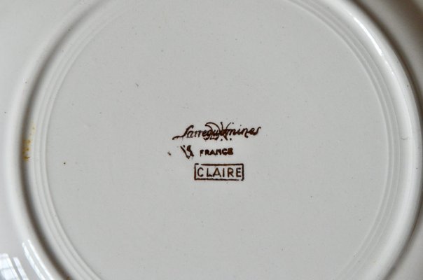 Bohemian Claire Dinner Service in Faïence from Sarreguemines France, Set of 43-AIU-1091968