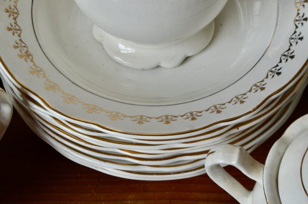 Bohemian Claire Dinner Service in Faïence from Sarreguemines France, Set of 43-AIU-1091968