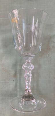 Bohemian Crystal Glasses with Carved Pedestals, 1960s, Set of 38-SNX-1792470