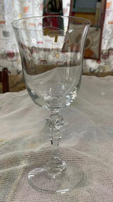 Bohemian Crystal Glasses with Carved Pedestals, 1960s, Set of 38-SNX-1792470