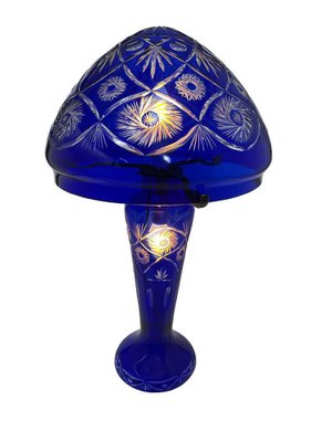 Bohemian Crystal Mushroom Lamp, 1980s-UCH-1770777