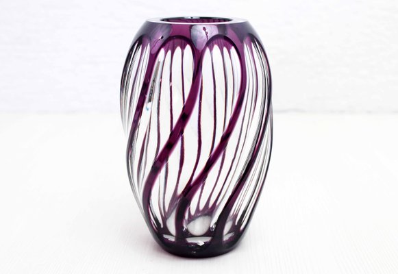 Bohemian Crystal Vase by Johannes Oertel & Co Haida, 1920s-BQF-2031523