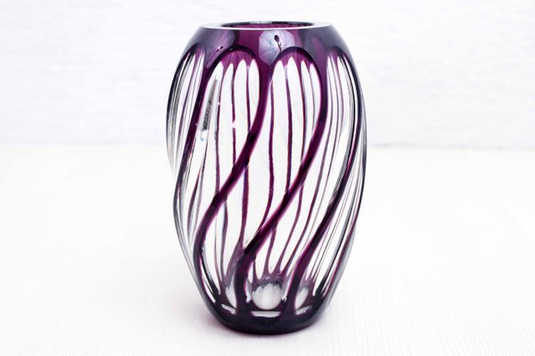 Bohemian Crystal Vase by Johannes Oertel & Co Haida, 1920s-BQF-2031523