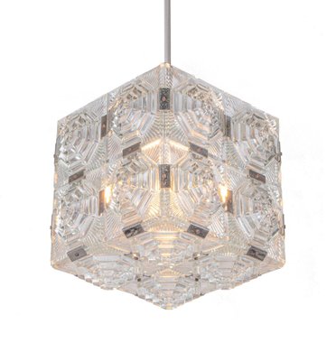 Bohemian Glass Cube Ceiling Light by Stone Shenows, 1960s-DEK-1099215