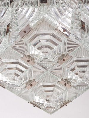 Bohemian Glass Cube Ceiling Light by Stone Shenows, 1960s-DEK-1099215