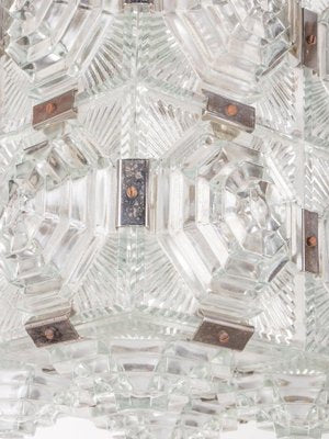 Bohemian Glass Cube Ceiling Light by Stone Shenows, 1960s-DEK-1099215