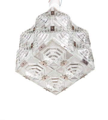 Bohemian Glass Cube Ceiling Light by Stone Shenows, 1960s-DEK-1099215