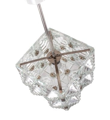 Bohemian Glass Cube Ceiling Light by Stone Shenows, 1960s-DEK-1099215