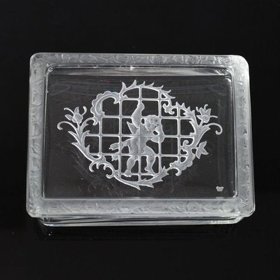 Bohemian Intaglio Glass Box from Heinrich Hoffmann, 1930s-IXK-778791