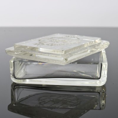 Bohemian Intaglio Glass Box from Heinrich Hoffmann, 1930s-IXK-778791