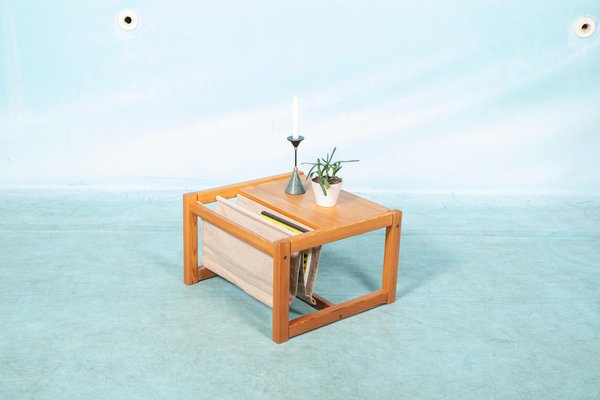 Bohemian Pine Coffee Table with Magazine Holder attributed to Karin Mobring for Ikea-HGA-1405530