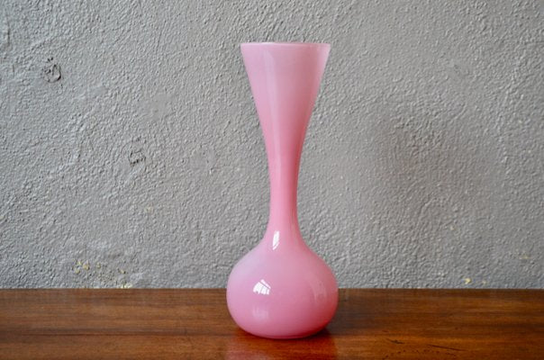 Bohemian Pink Glass Vase-AIU-1113285