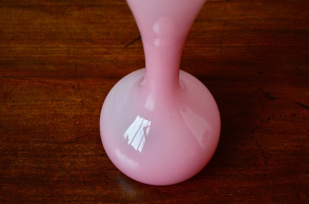 Bohemian Pink Glass Vase-AIU-1113285