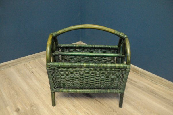 Bohemian Rattan Magazine Rack, 1960s-KDW-1304294