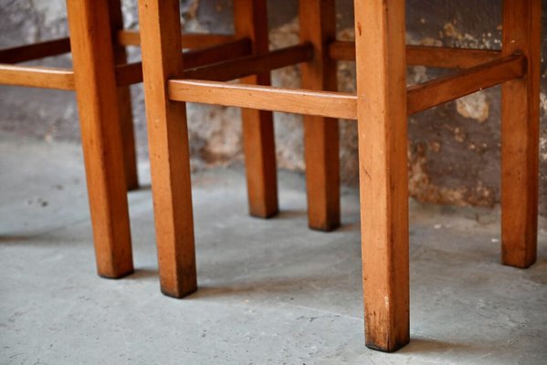 Bohemian Wooden Stools, 1950s, Set of 2-AIU-1743052