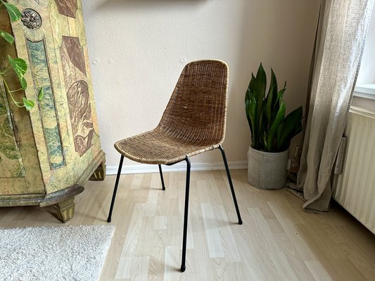 Boho Basket Chair in Rattan by Gian Franco Legler, 1960s-JO-1786772