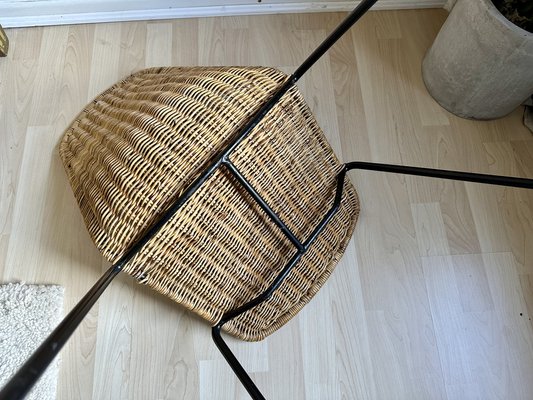 Boho Basket Chair in Rattan by Gian Franco Legler, 1960s-JO-1786772