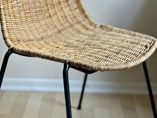 Boho Basket Chair in Rattan by Gian Franco Legler, 1960s-JO-1786772