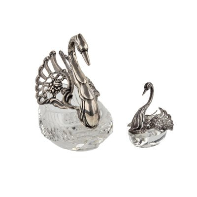 Bonbonnieres Swans Salt Cellars, Set of 2-WMV-1159700