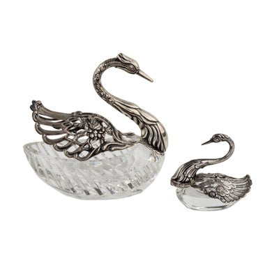 Bonbonnieres Swans Salt Cellars, Set of 2-WMV-1159700