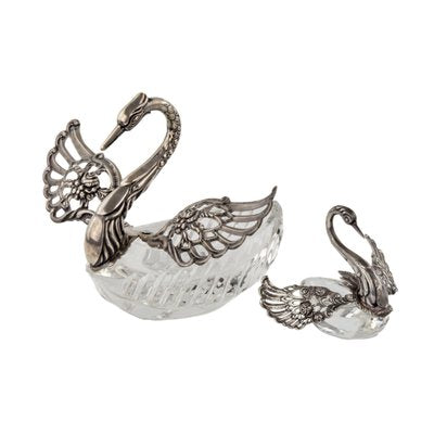 Bonbonnieres Swans Salt Cellars, Set of 2-WMV-1159700