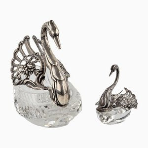 Bonbonnieres Swans Salt Cellars, Set of 2-WMV-1159700