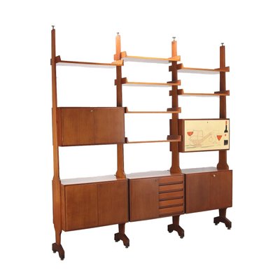 Bookcase in Mahogany, Italy, 1960s-VMM-1399403