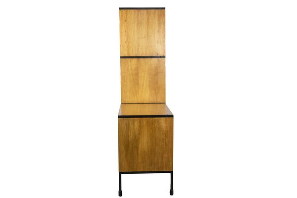 Bookcase in Oak and Metal by Pierre Guariche, 1960s-CEJ-1065971