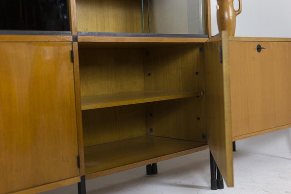 Bookcase in Oak and Metal by Pierre Guariche, 1960s-CEJ-1065971