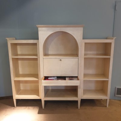 Bookcase in Parchment by Michel Leo, 1981-KHC-1816591