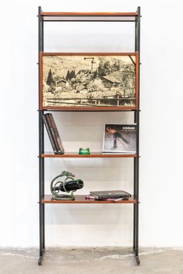 Bookcase with Mobile Bar, 1960s-WUN-2036136