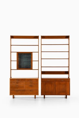 Bookcases in Mahogany, Brass and Mirrored Glass attributed to Josef Frank, 1950s, Set of 2-SC-2041497