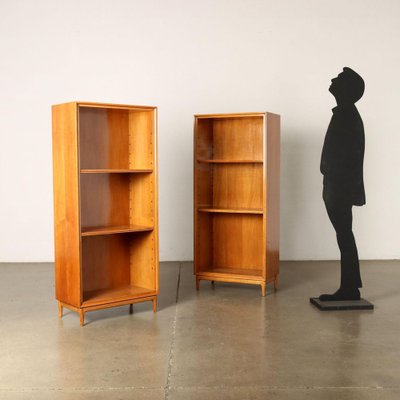 Bookcases in Poplar Veneer, Italy, 1950s, Set of 2-VMM-1795026