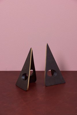 Bookends in a Patina and Polish Brass Mix by Carl Auböck, 2017, Set of 2-SFD-631553