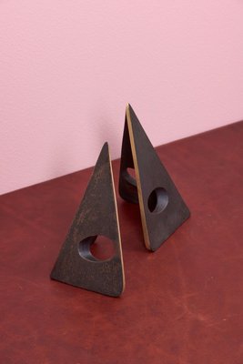 Bookends in a Patina and Polish Brass Mix by Carl Auböck, 2017, Set of 2-SFD-631553