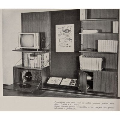 Bookshelf in Teak and Brass, 1960s-OFV-1763391