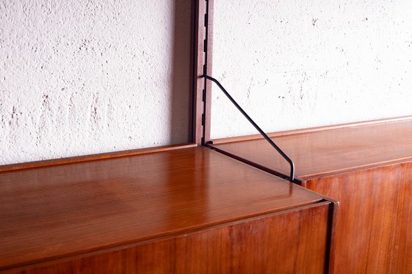 Bookshelf in Teak and Brass, 1960s-OFV-1763391