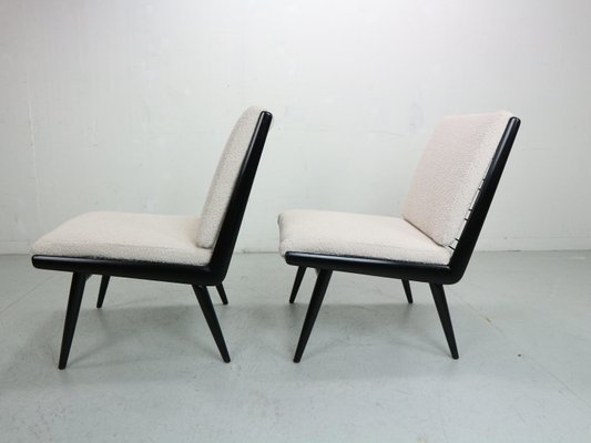 Boomerang Bouclé Lounge Chairs by H. Mitzlaff & E. Schmidt for Soloform, 1953, Set of 2-DT-2026144