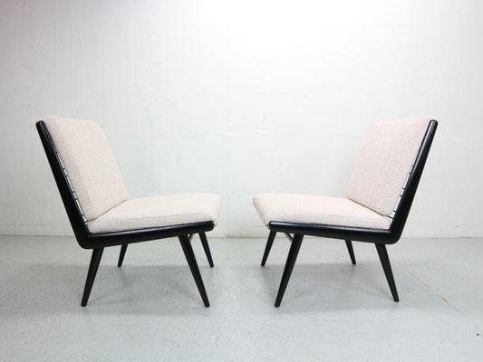 Boomerang Bouclé Lounge Chairs by H. Mitzlaff & E. Schmidt for Soloform, 1953, Set of 2-DT-2026144