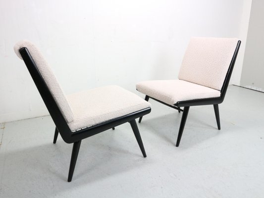 Boomerang Bouclé Lounge Chairs by H. Mitzlaff & E. Schmidt for Soloform, 1953, Set of 2-DT-2026144