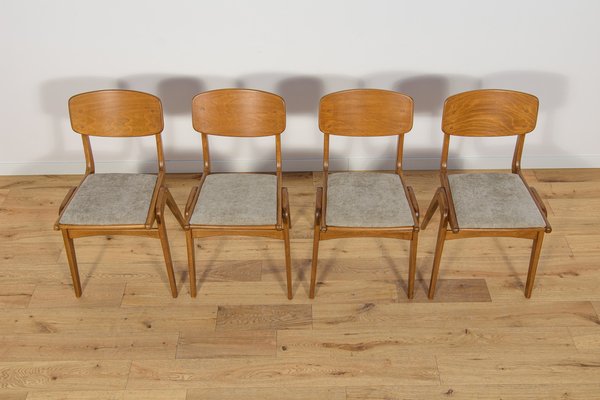 Boomerang Dining Chairs from Gościcńskie Furniture Fabryki, 1960s, Set of 4-NIT-2041094