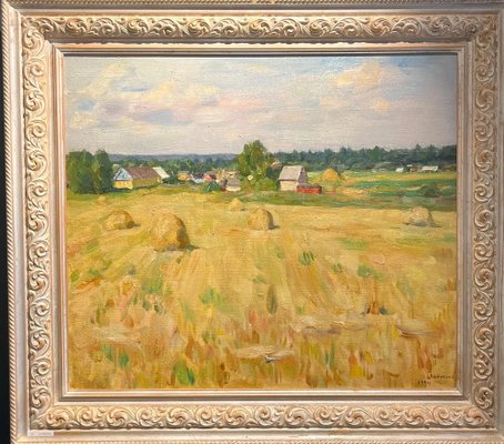 Boris Lavrenko, Fields of Wheat,1994, Oil on Canvas, Framed-QUE-1329500