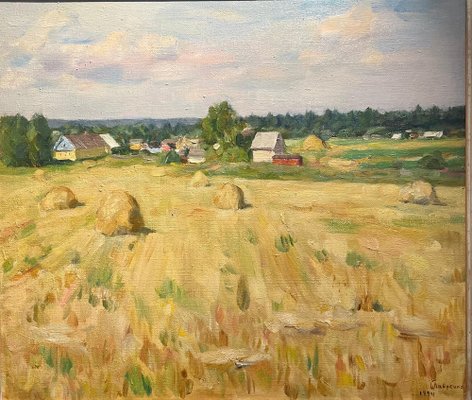 Boris Lavrenko, Fields of Wheat,1994, Oil on Canvas, Framed-QUE-1329500