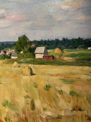 Boris Lavrenko, Fields of Wheat,1994, Oil on Canvas, Framed-QUE-1329500