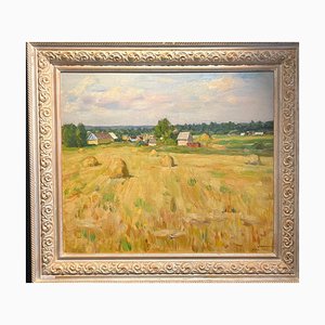 Boris Lavrenko, Fields of Wheat,1994, Oil on Canvas, Framed-QUE-1329500